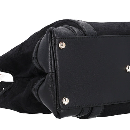 Gucci Canvas Horsebit Print Shoulder Bag Black 8 of 9