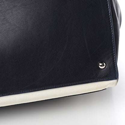 Chanel Lambskin Quilted Lido Shopping Tote Dark Navy Blue 11 of 12