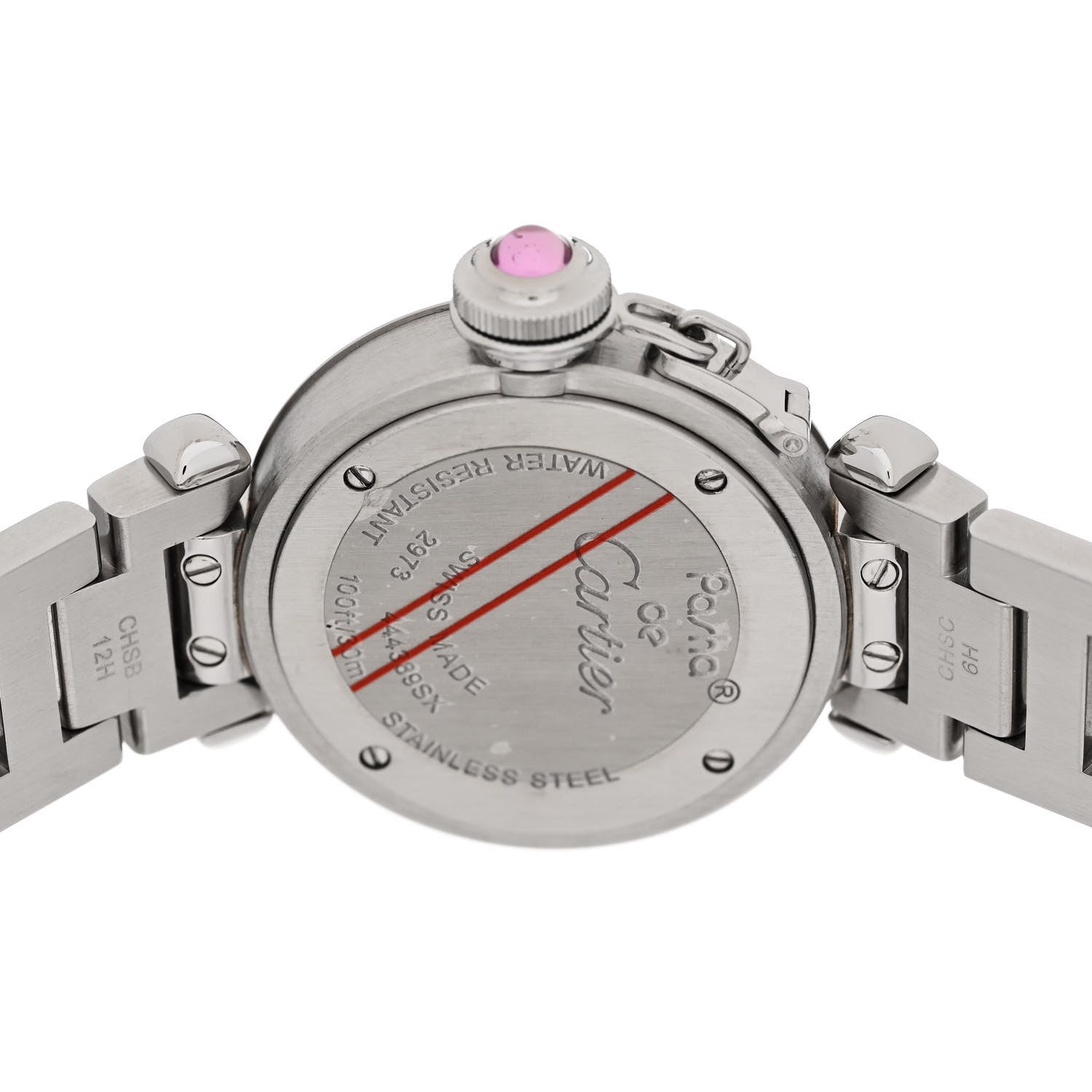 Cartier Stainless Steel 27mm Miss Pasha Quartz Watch Pink 4 of 4