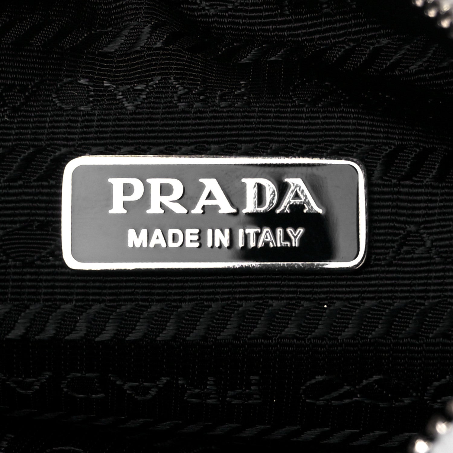 Prada Terry Cloth Mini Re-Edition 2000 Bag White Black 6 of 9