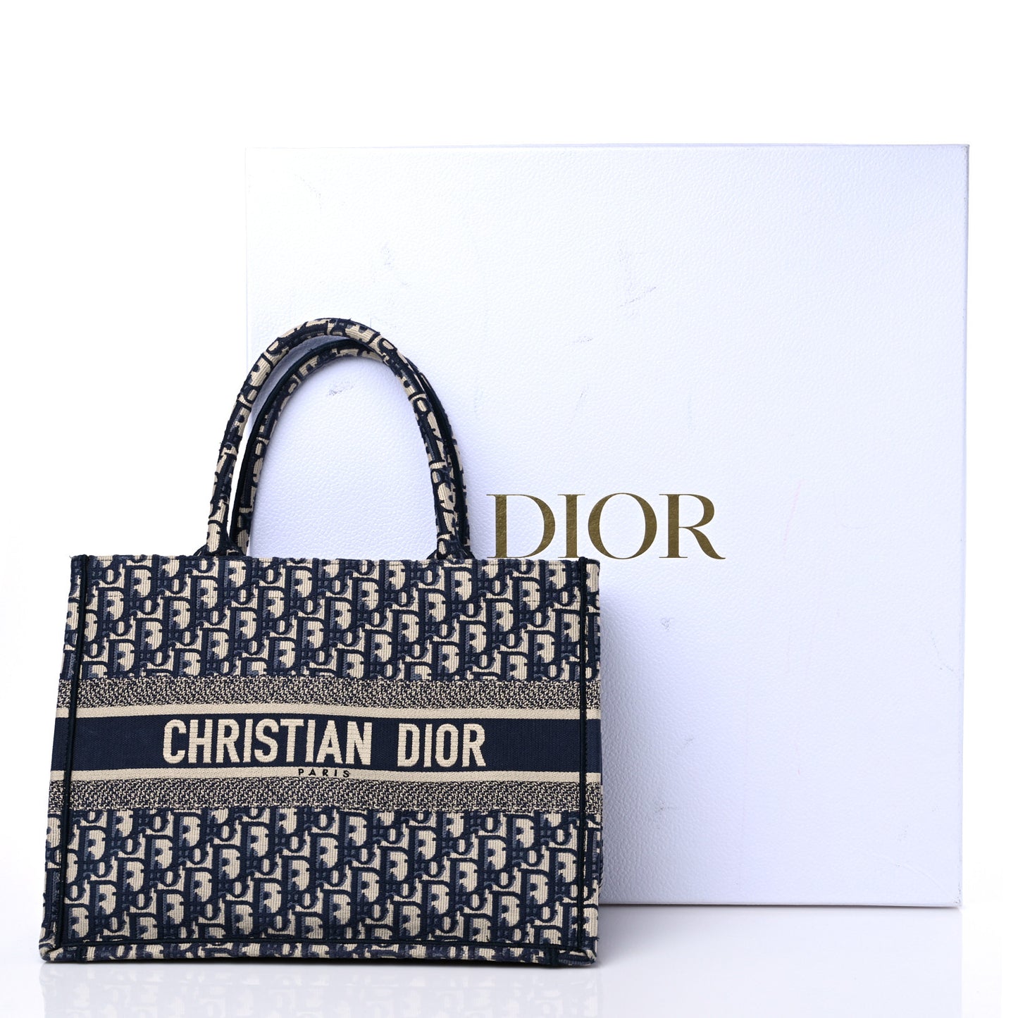 Oblique Medium Book Tote Blue Multicolor