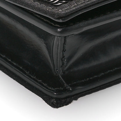 Prada Paillettes Sequin Triangle Card Holder With Strap Black Black 8 of 10