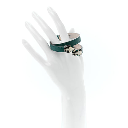 Bulgari Calfskin Serpenti Forever Multi-coiled Bracelet Emerald Green 2 of 4