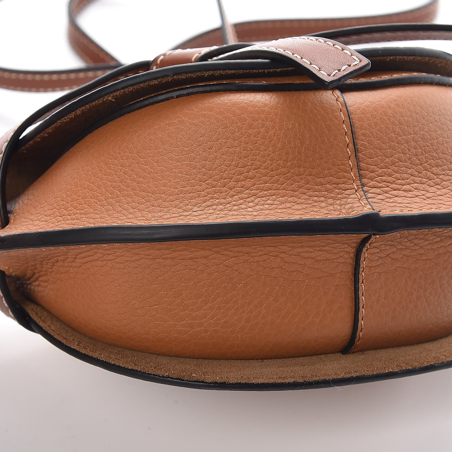 Loewe Grained Calfskin Mini Gate Crossbody Bag Caramel Pecan 8 of 9
