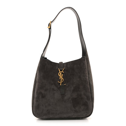 Saint Laurent Suede Small Le 5 A 7 Soft Hobo Urban Grey 1 of 13