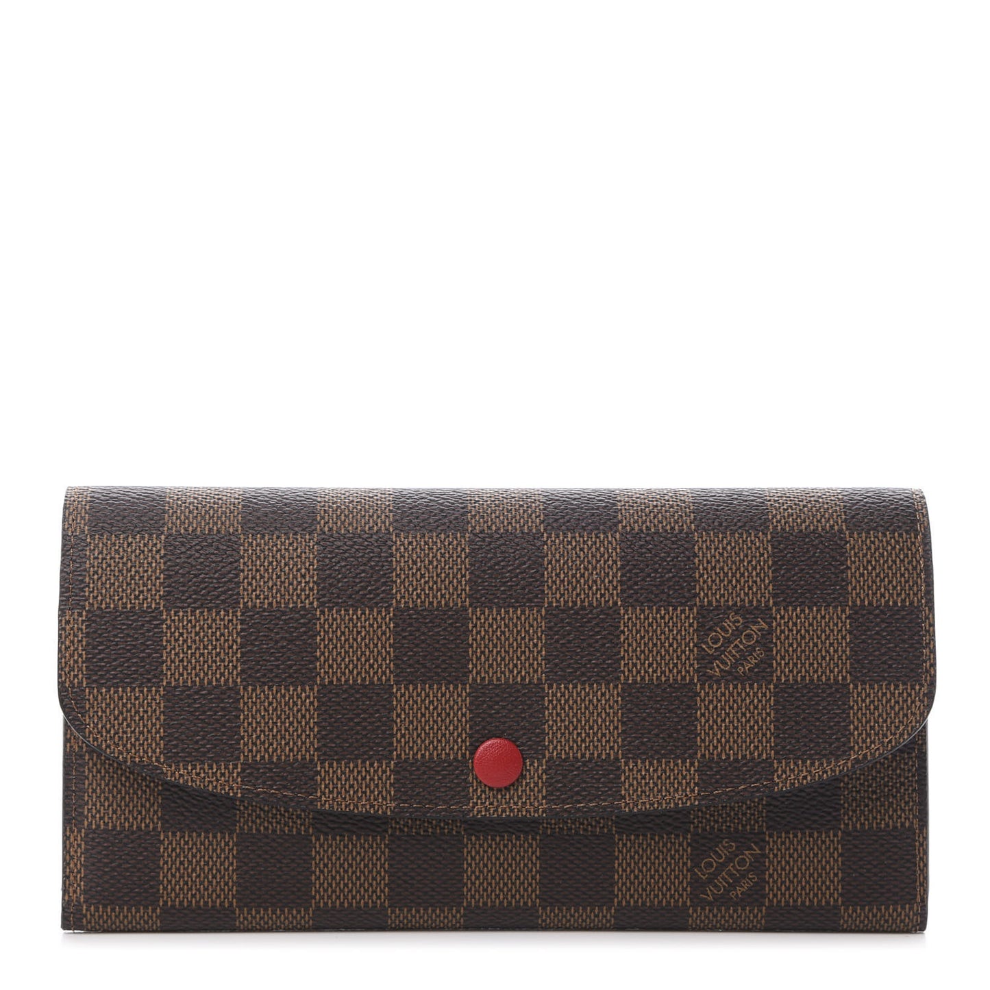 Damier Ebene Emilie Wallet Red