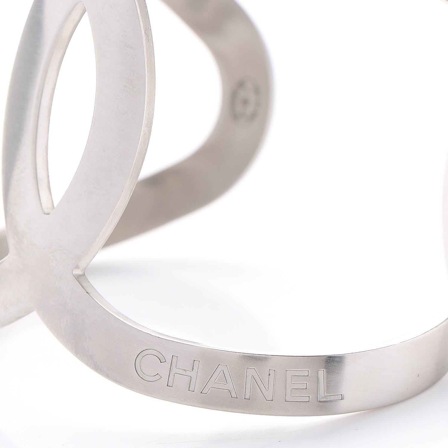 Chanel Metal CC Cuff Silver 4 of 6