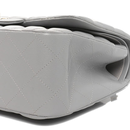 Chanel Caviar Quilted Jumbo Double Flap Grey 10 of 11