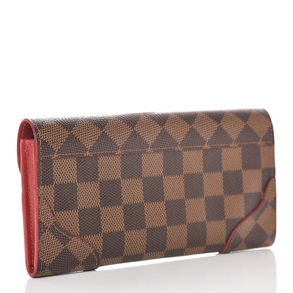 Louis Vuitton Damier Ebene Caissa Wallet Cherry 3 of 10