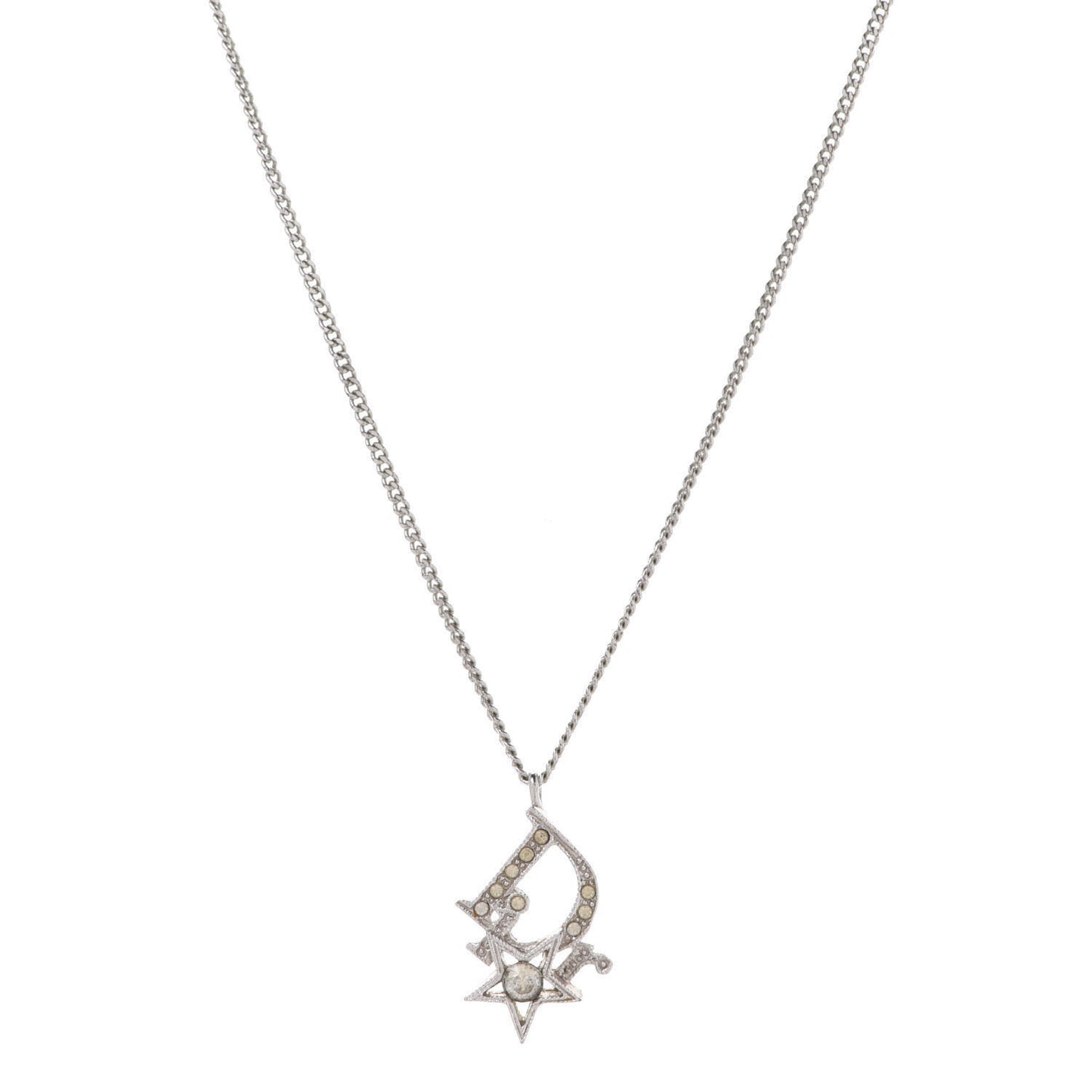 Crystal Logo Star Necklace Silver
