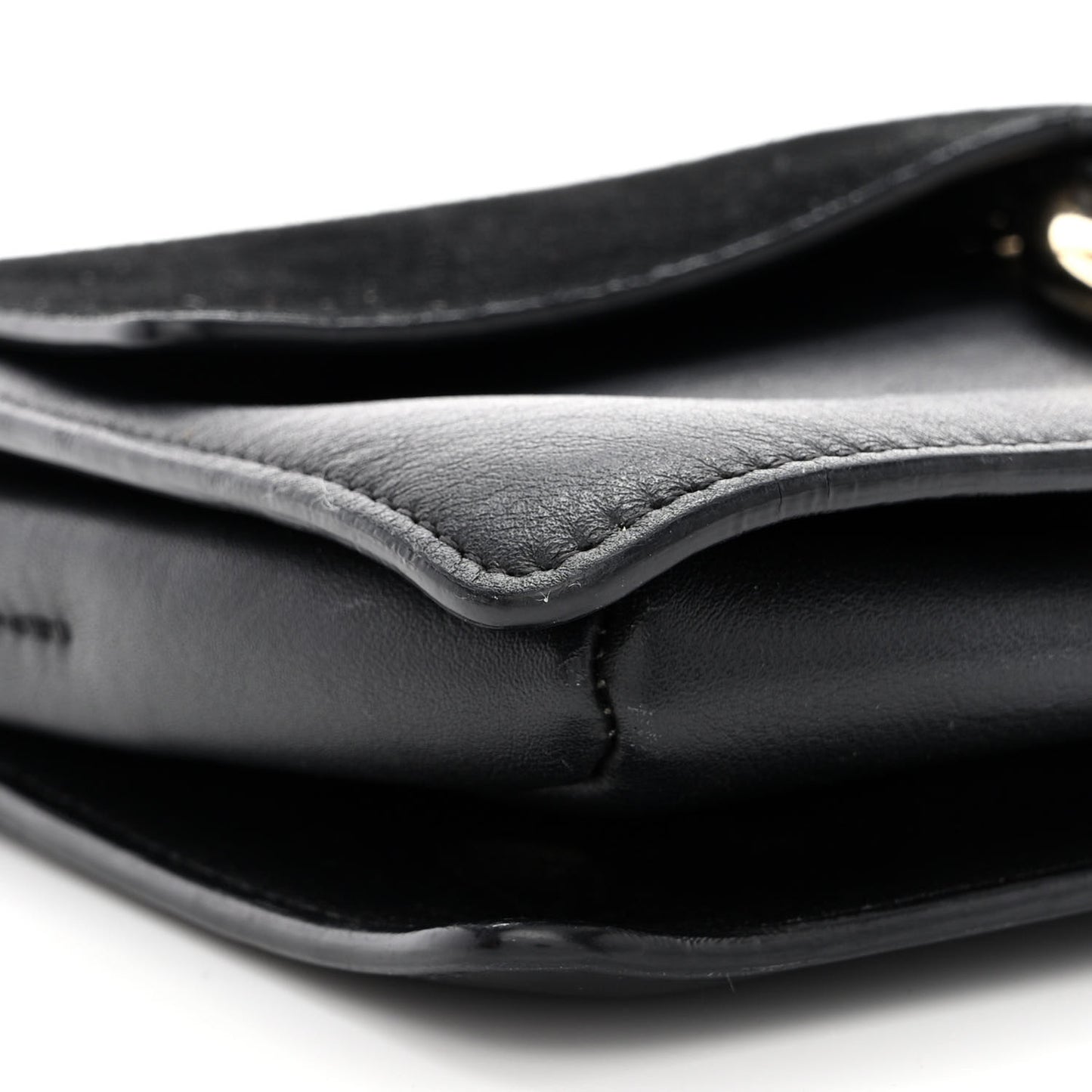 Suede Calfskin Small Faye Shoulder Bag Black