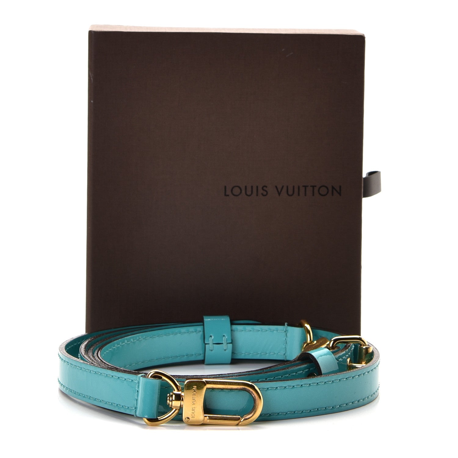 Louis Vuitton Vernis 16mm Adjustable Shoulder Strap Blue Lagoon 4 of 4