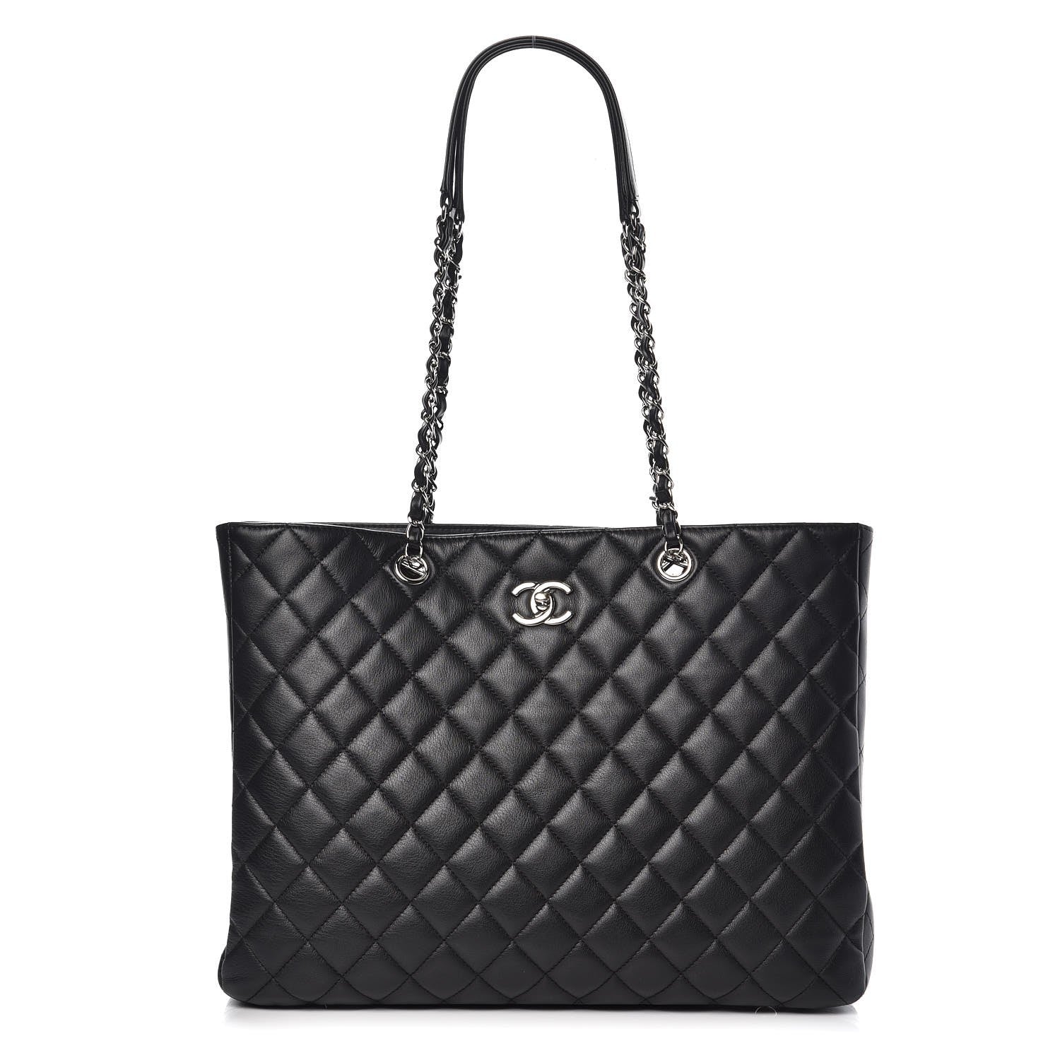Chanel Calfskin Quilted Large Classic Shopping Tote Black 1 of 8