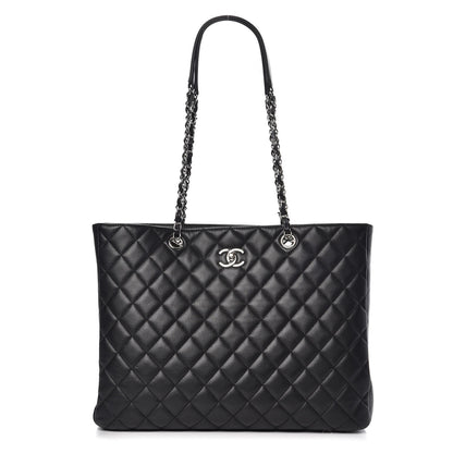 Chanel Calfskin Quilted Large Classic Shopping Tote Black 1 of 8