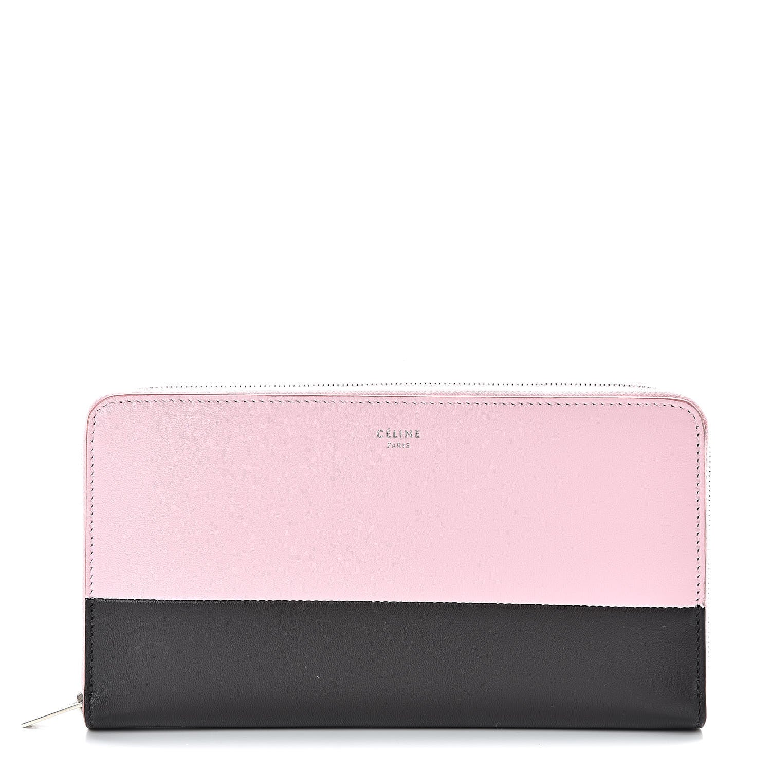 Celine Lambskin Large Zip Around Multifunction Wallet Antique Rose Black 1 of 8