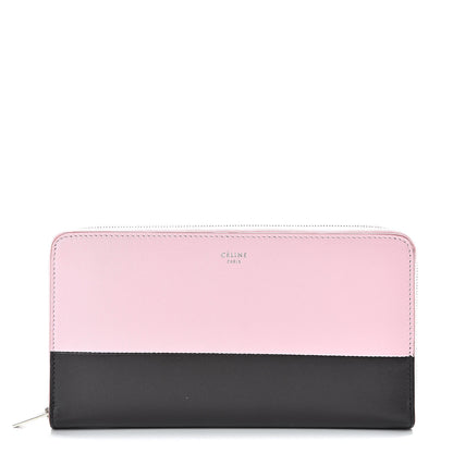 Celine Lambskin Large Zip Around Multifunction Wallet Antique Rose Black 1 of 8