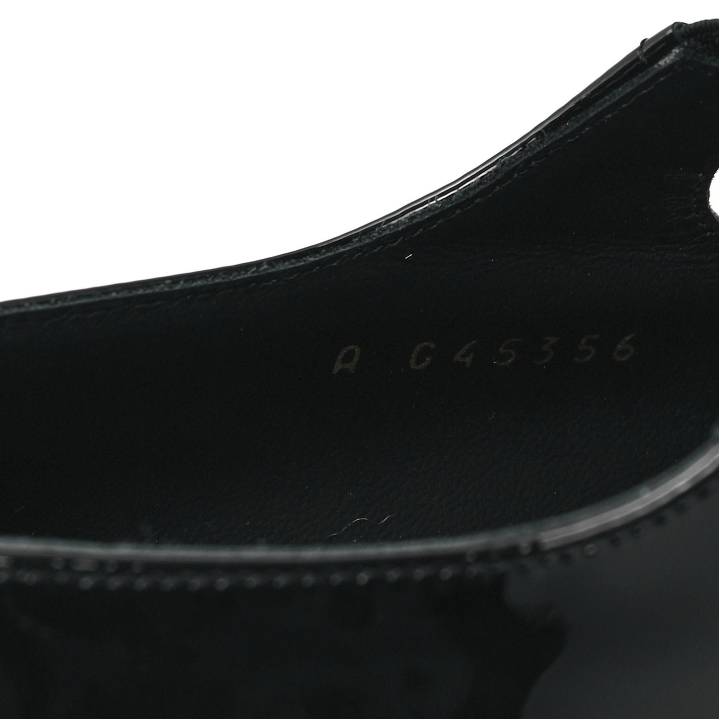 Patent Calfskin Grosgrain CC Mary Jane Pumps 38.5 Black