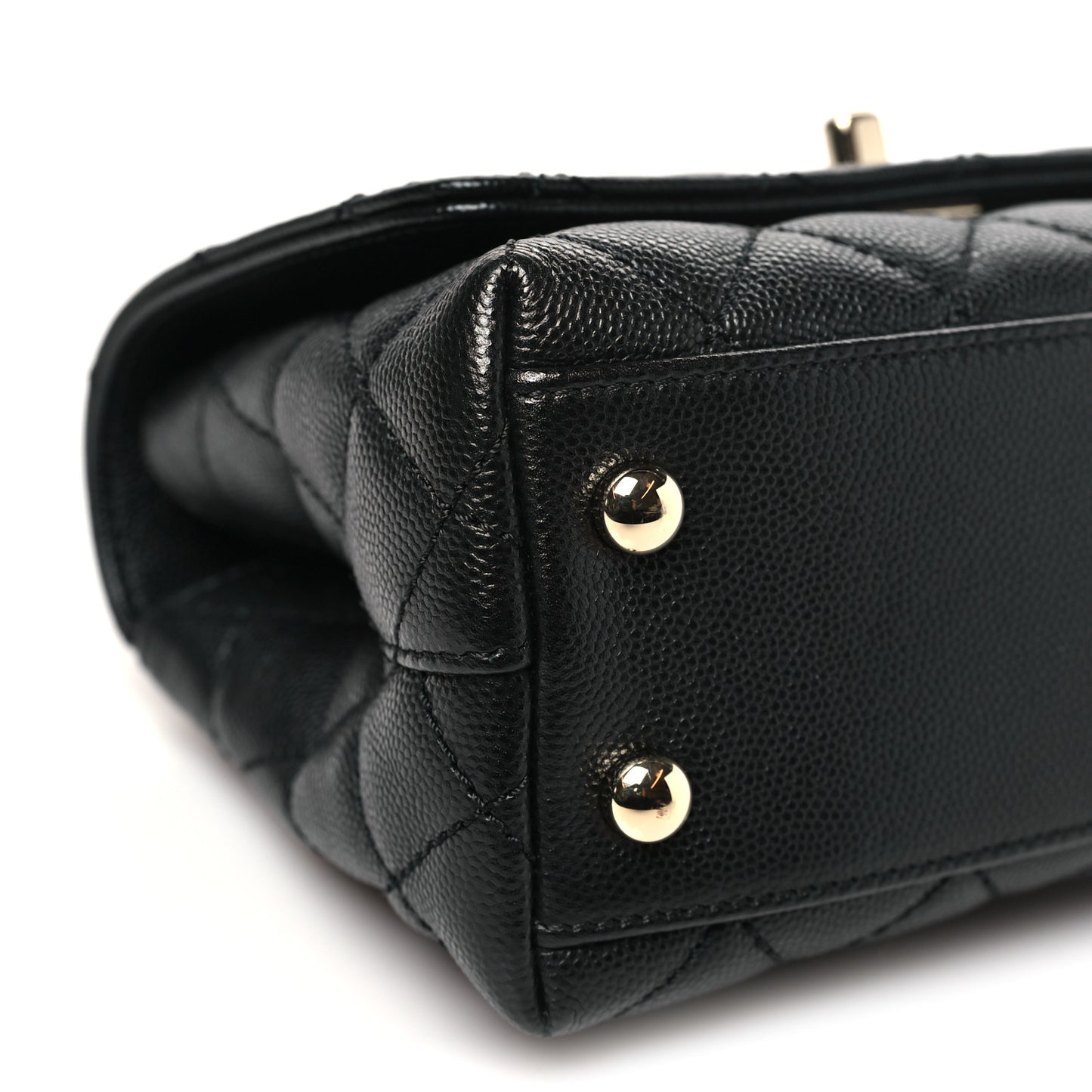 Caviar Quilted Extra Mini Coco Handle Flap Black