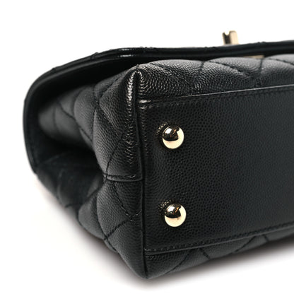 Chanel Caviar Quilted Extra Mini Coco Handle Flap Black 9 of 11
