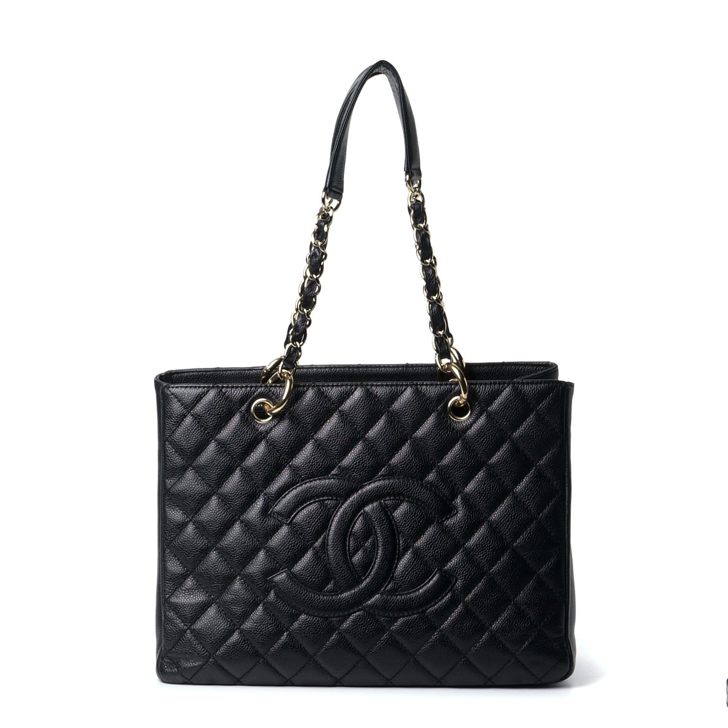 Chanel Caviar Quilted Grand Shopping Tote GST Black 1 of 9