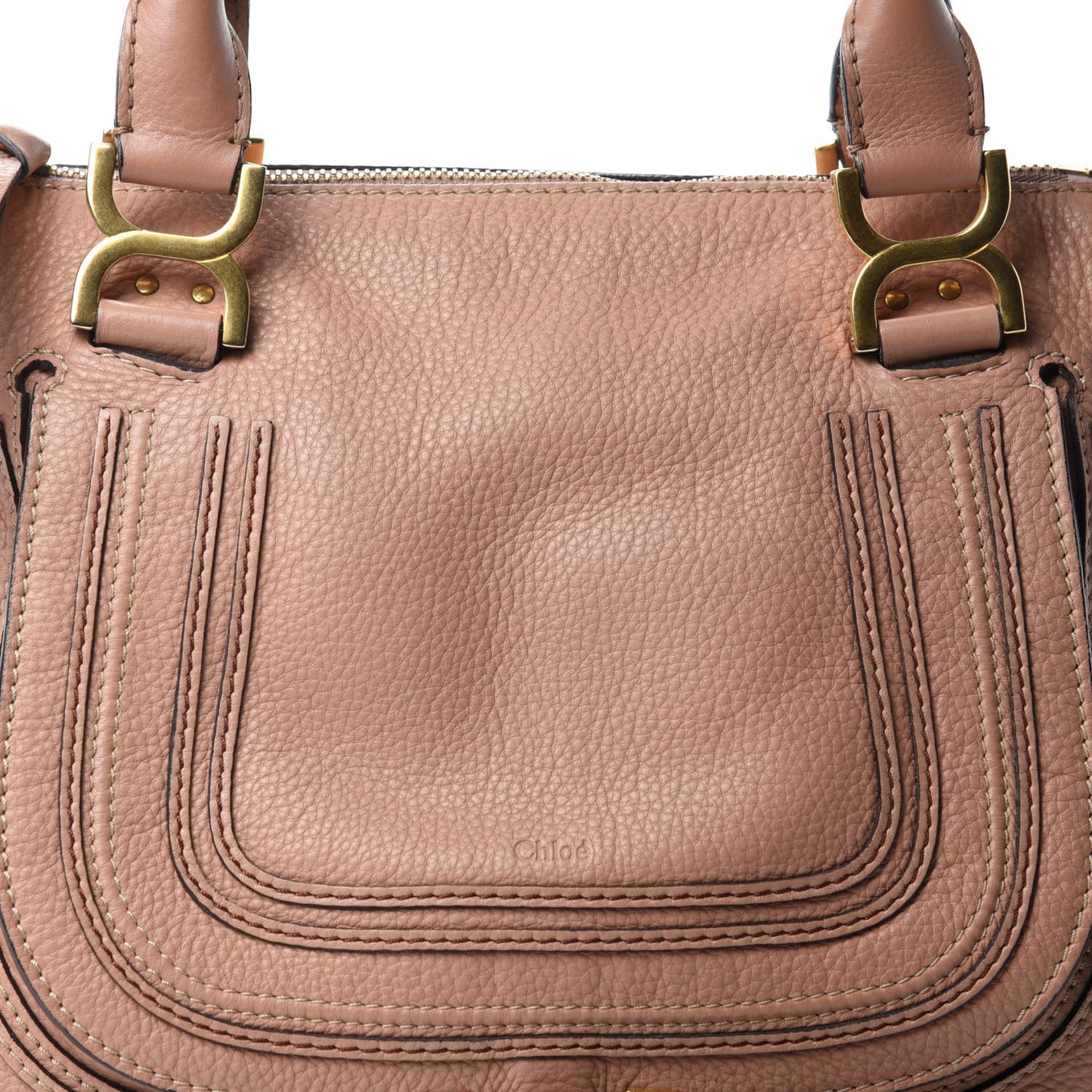 Calfskin Medium Marcie Satchel Nude