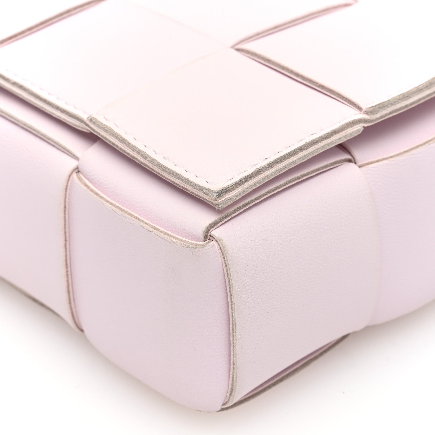 Bottega Veneta Lambskin Maxi Intrecciato Cassette Crossbody Bag Bliss Washed 9 of 9