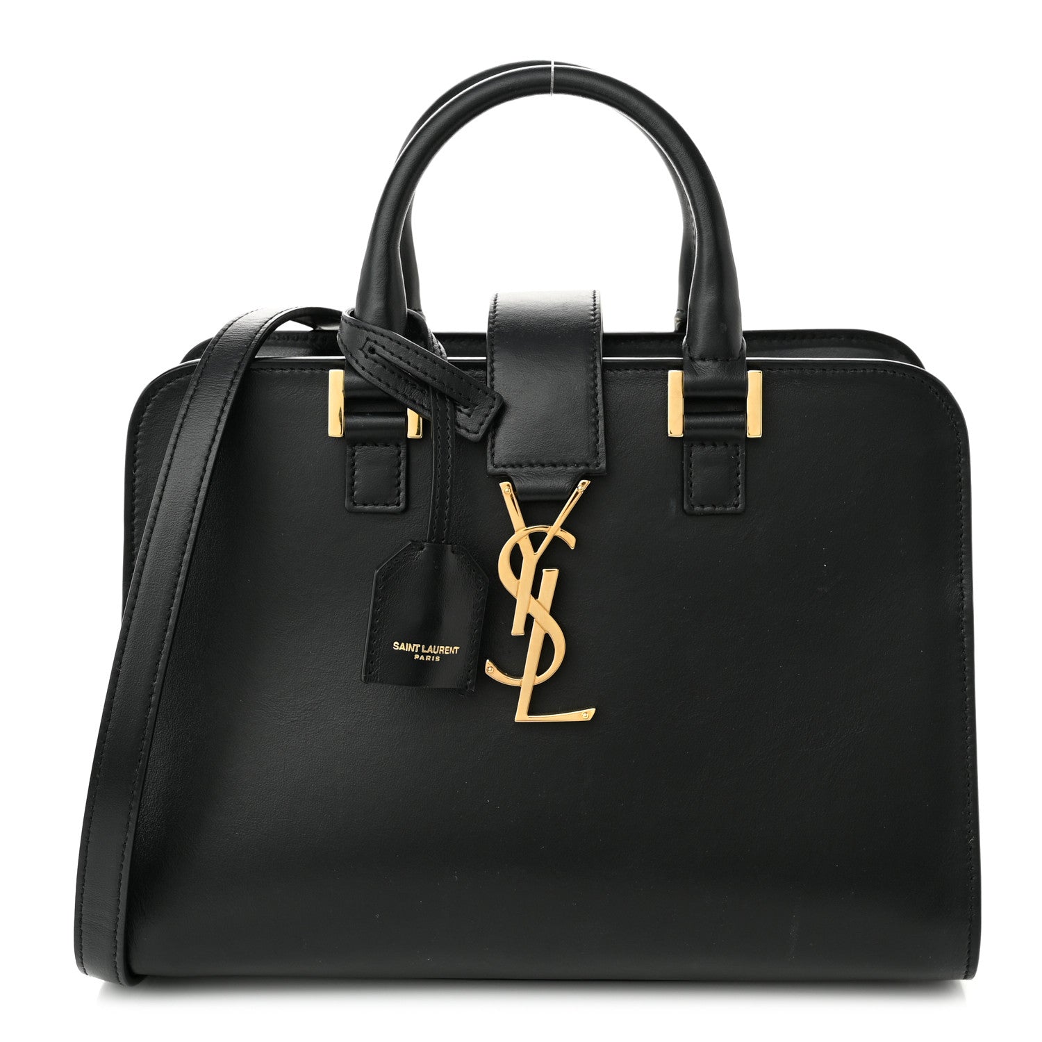Saint Laurent Calfskin Monogram Baby Cabas Black 1 of 9