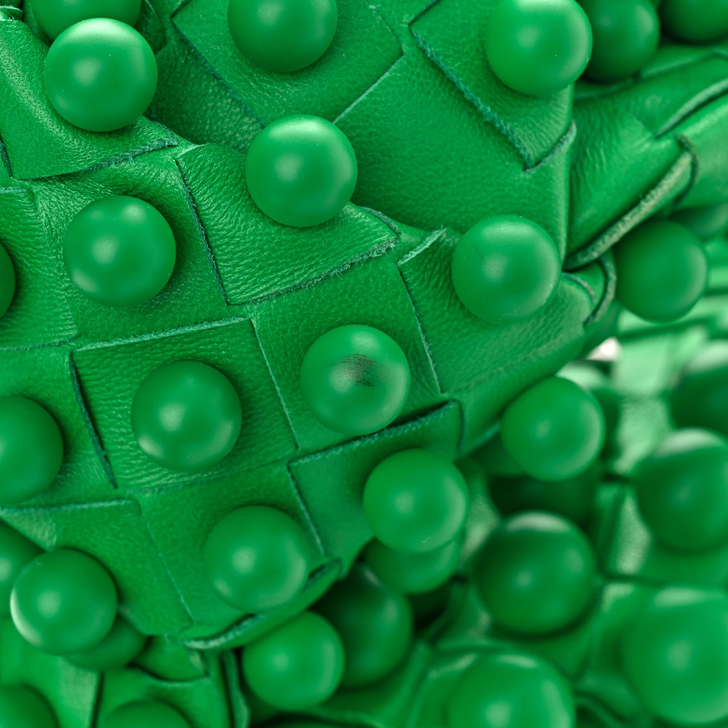 Nappa Studded Intrecciato Mini Jodie Parakeet