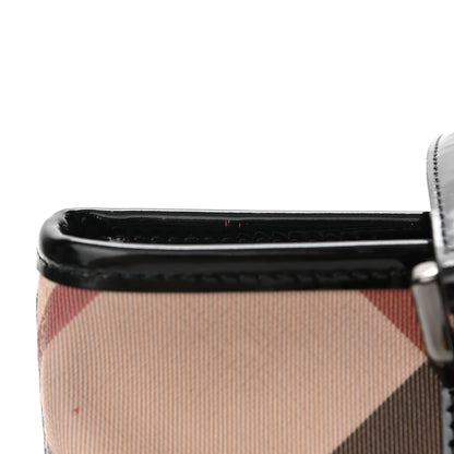 Burberry Nova Check Patent Trim Shopper Tote Black 10 of 12