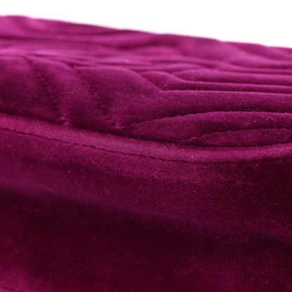 Gucci Velvet Matelasse Small GG Marmont Chain Shoulder Bag Fuchsia Violet Cyclamen 11 of 13