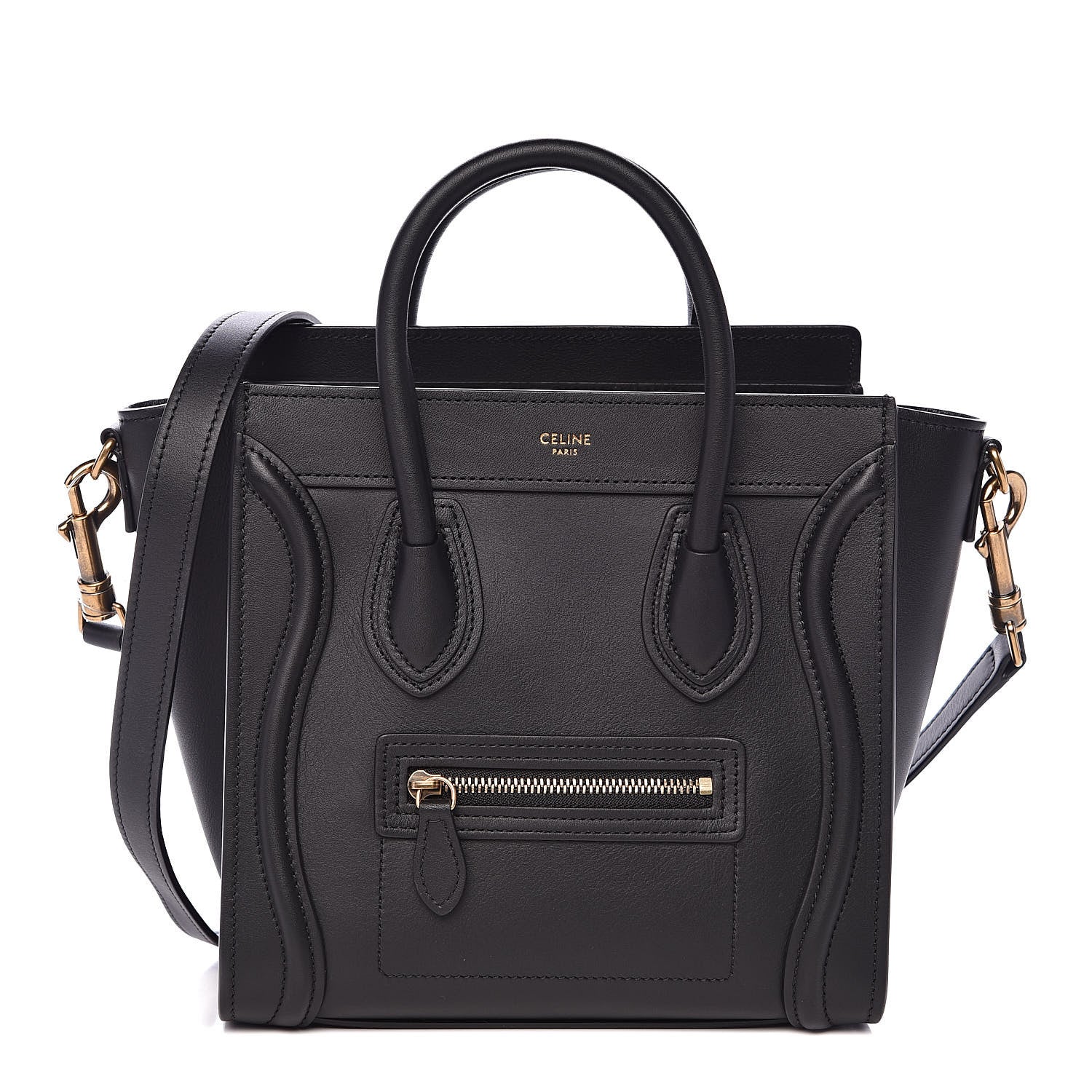 Celine Smooth Calfskin Nano Luggage Black 1 of 11