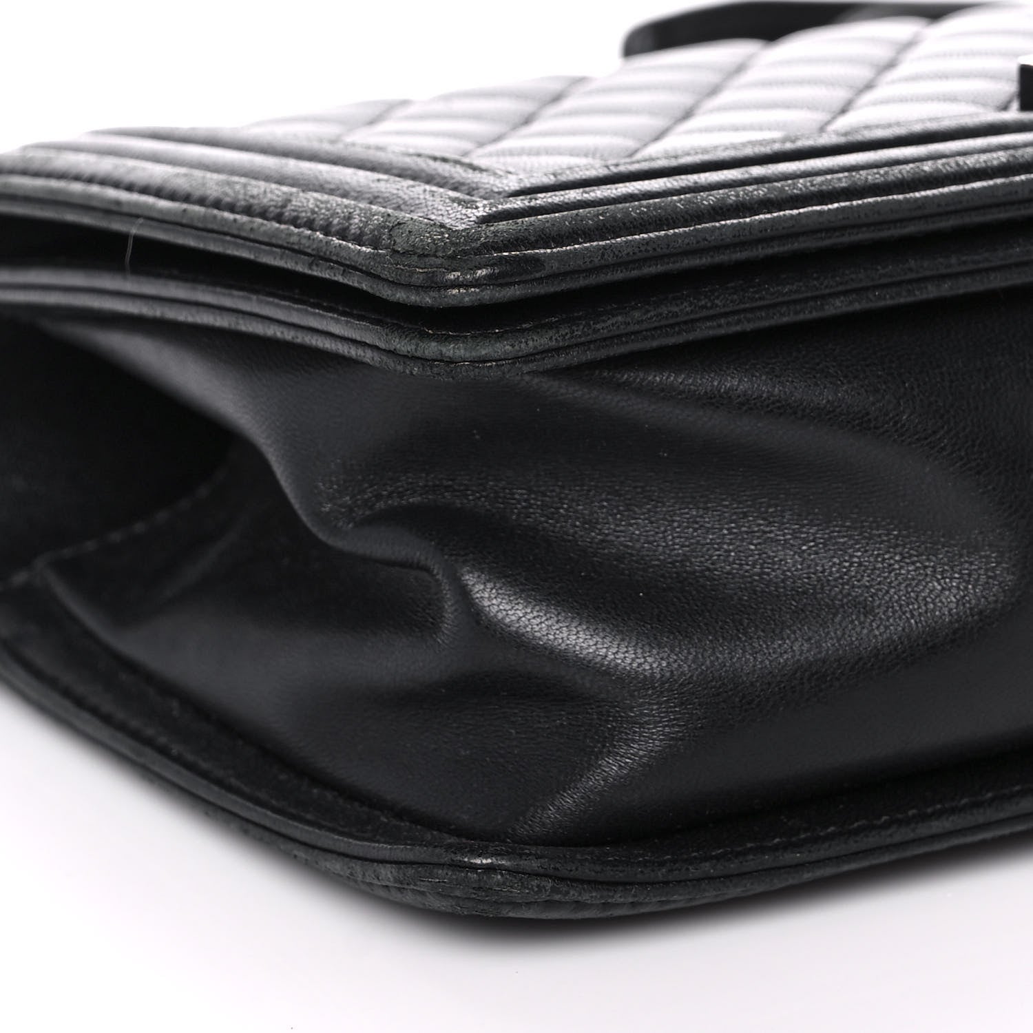 Chanel Lambskin Quilted Medium Boy Flap Black 8 of 15