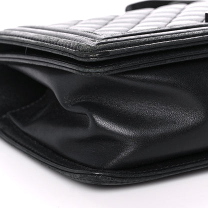 Chanel Lambskin Quilted Medium Boy Flap Black 8 of 15