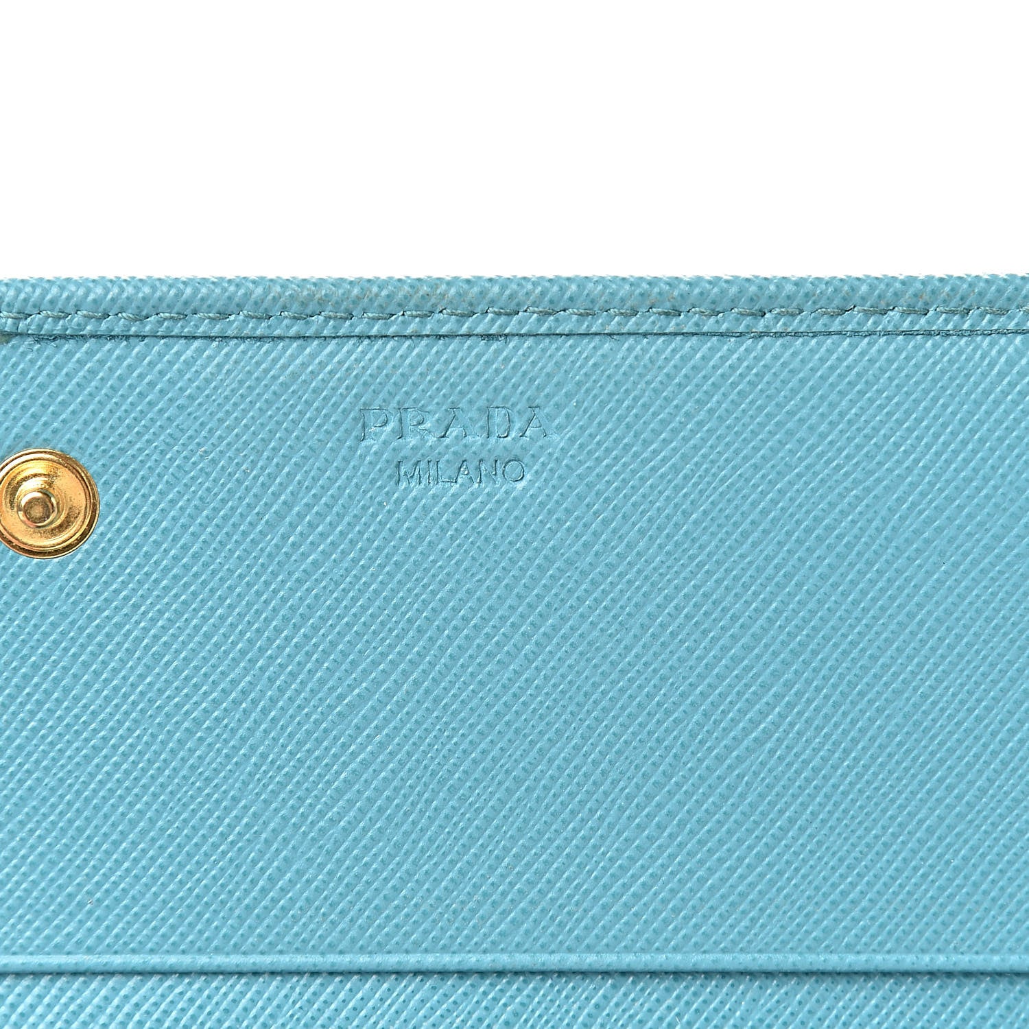 Prada Saffiano Metal Continental Flap Wallet Turchese 6 of 11