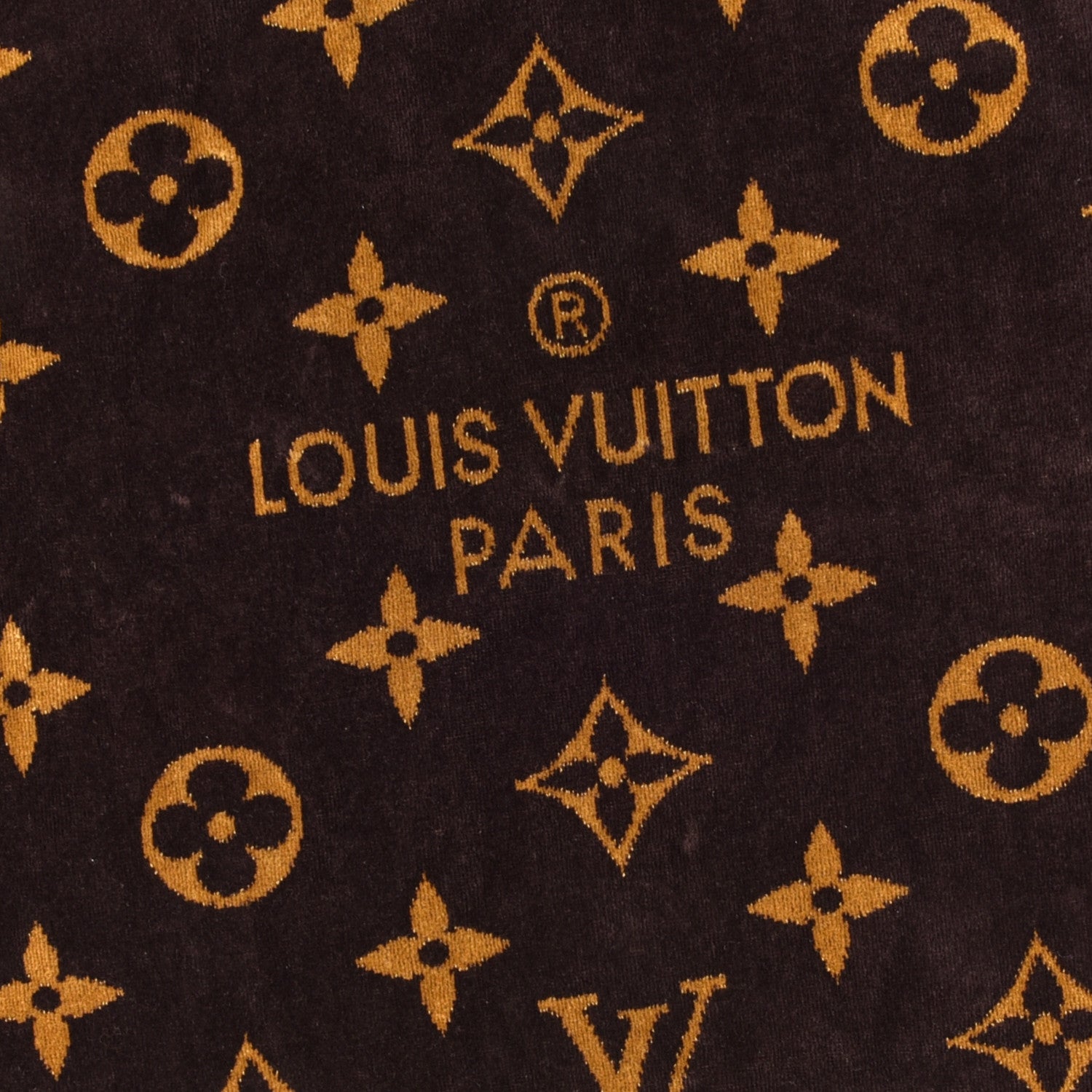 Louis Vuitton Cotton Monogram Classic Beach Towel Brown 2 of 3