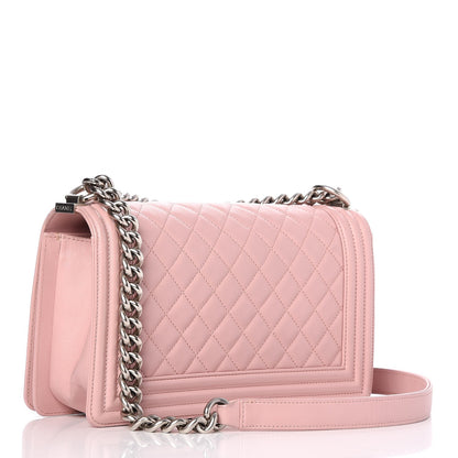 Chanel Calfskin Quilted Medium Boy Flap Light Pink 3 of 8