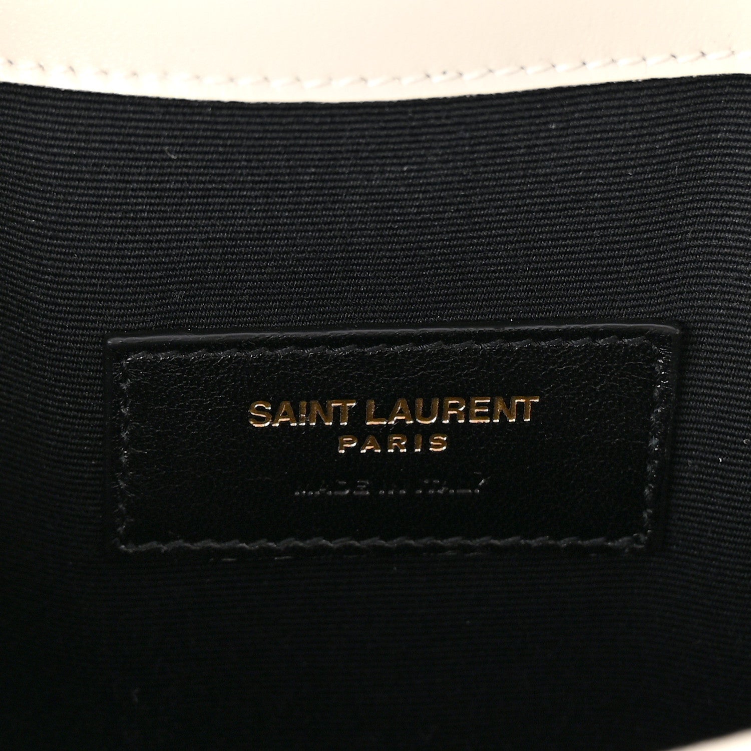 Saint Laurent Smooth Shiny Calfskin Uptown Pouch Crema Soft 6 of 7