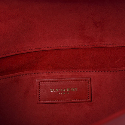 Saint Laurent Calfskin Classic Y Ligne Clutch Red 7 of 10