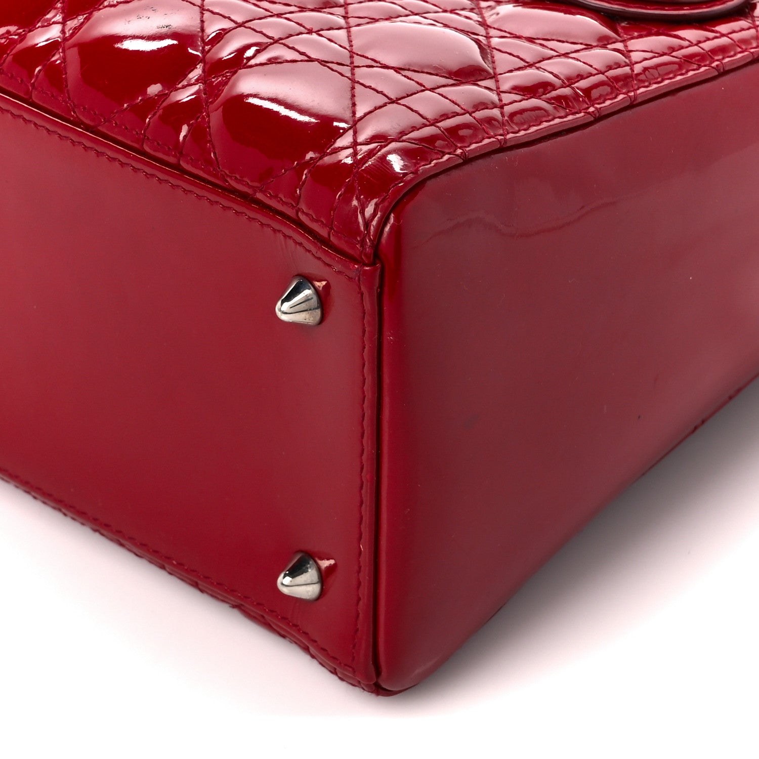 Christian Dior Patent Cannage Medium Lady Dior Burgundy Red 10 of 10