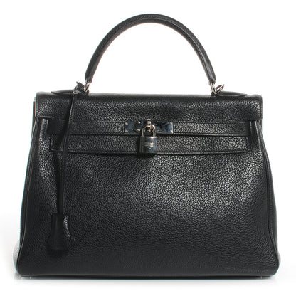 Hermes Taurillon Clemence Kelly 32 Black 1 of 9
