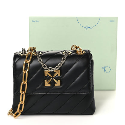 Off-White Calfskin Diagonal Quilted Jackhammer 19 Shoulder Bag Black 9 of 9