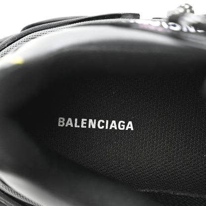 Balenciaga Technical Fabric Allover Logo Womens Triple S Sneakers 39 Black Multicolor 7 of 9