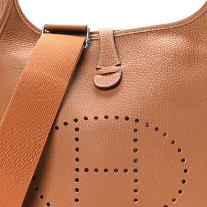 Hermes Taurillon Clemence Evelyne III PM Gold 8 of 11