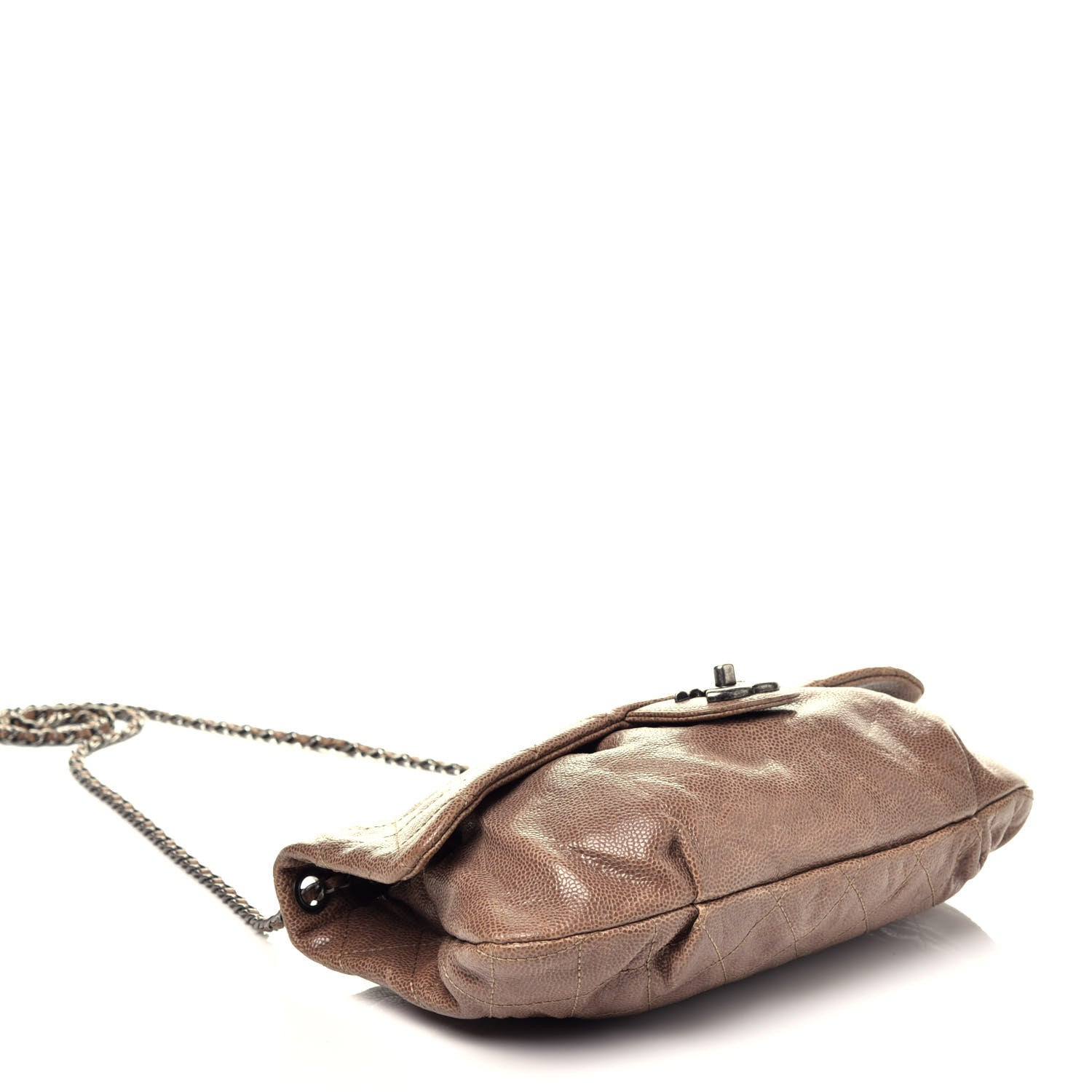 Chanel Caviar Quilted Medium Elastic Flap Brown 4 of 9
