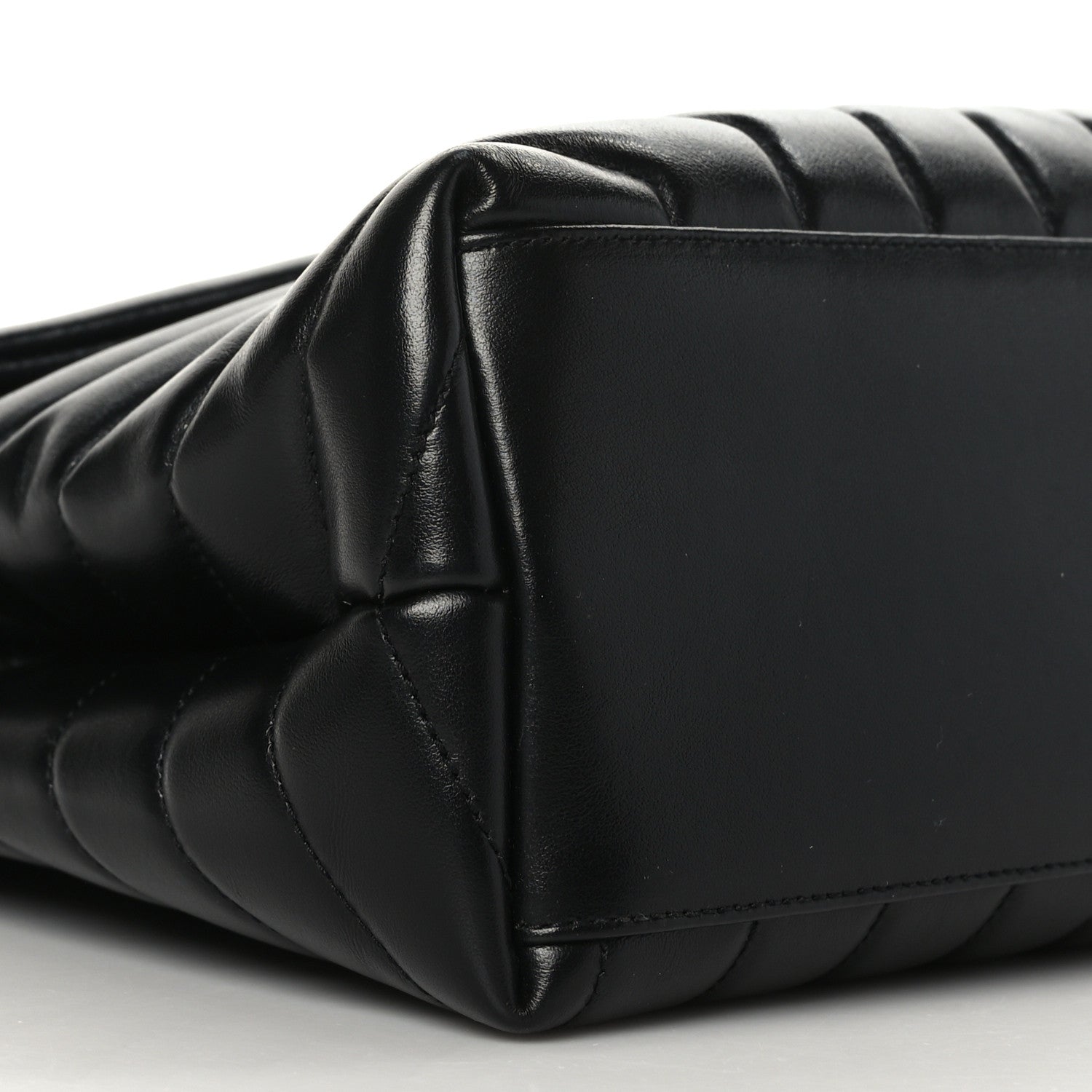 Saint Laurent Calfskin Y Quilted Monogram Medium Loulou Chain Satchel Black 8 of 9