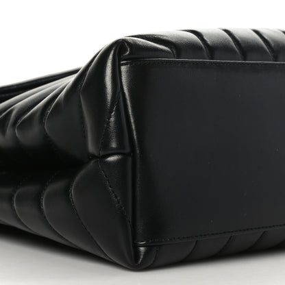 Saint Laurent Calfskin Y Quilted Monogram Medium Loulou Chain Satchel Black 8 of 9