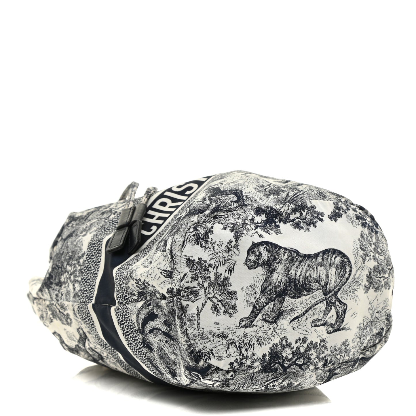 Technical Fabric Embroidered Toile De Jouy Sauvage DiorTravel Pouch Blue