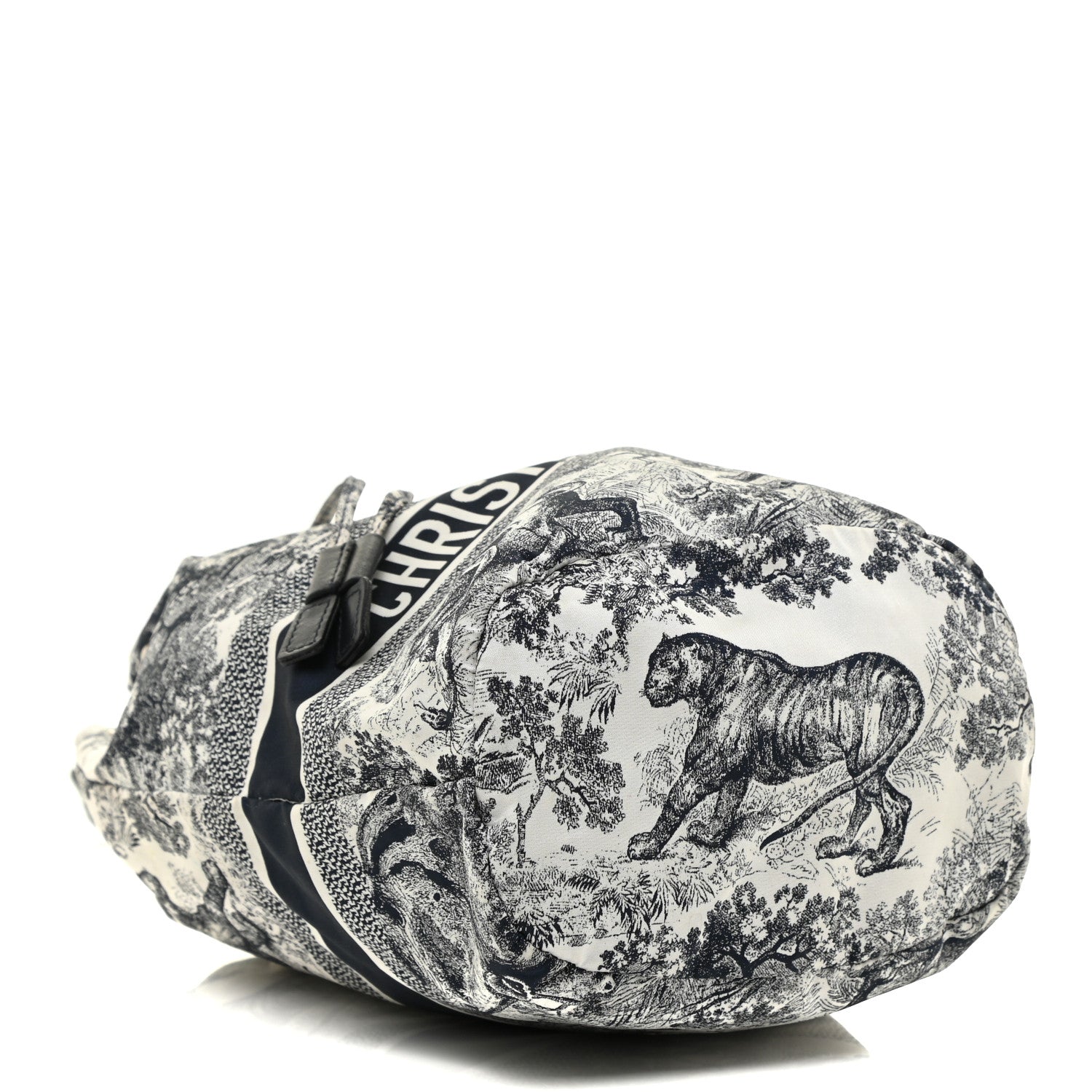 Christian Dior Technical Fabric Embroidered Toile De Jouy Sauvage DiorTravel Pouch Blue 4 of 11