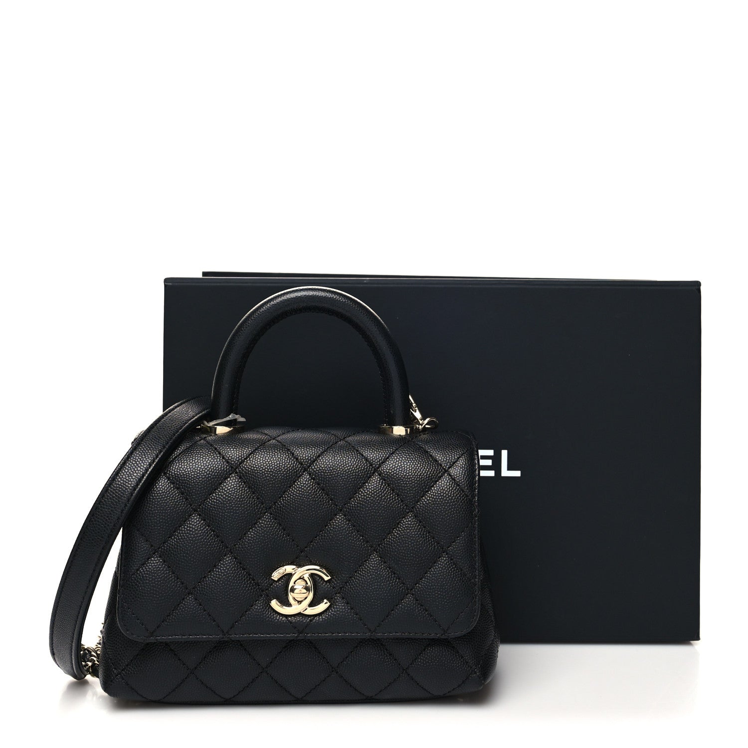 Chanel Caviar Quilted Extra Mini Coco Handle Flap Black 11 of 11