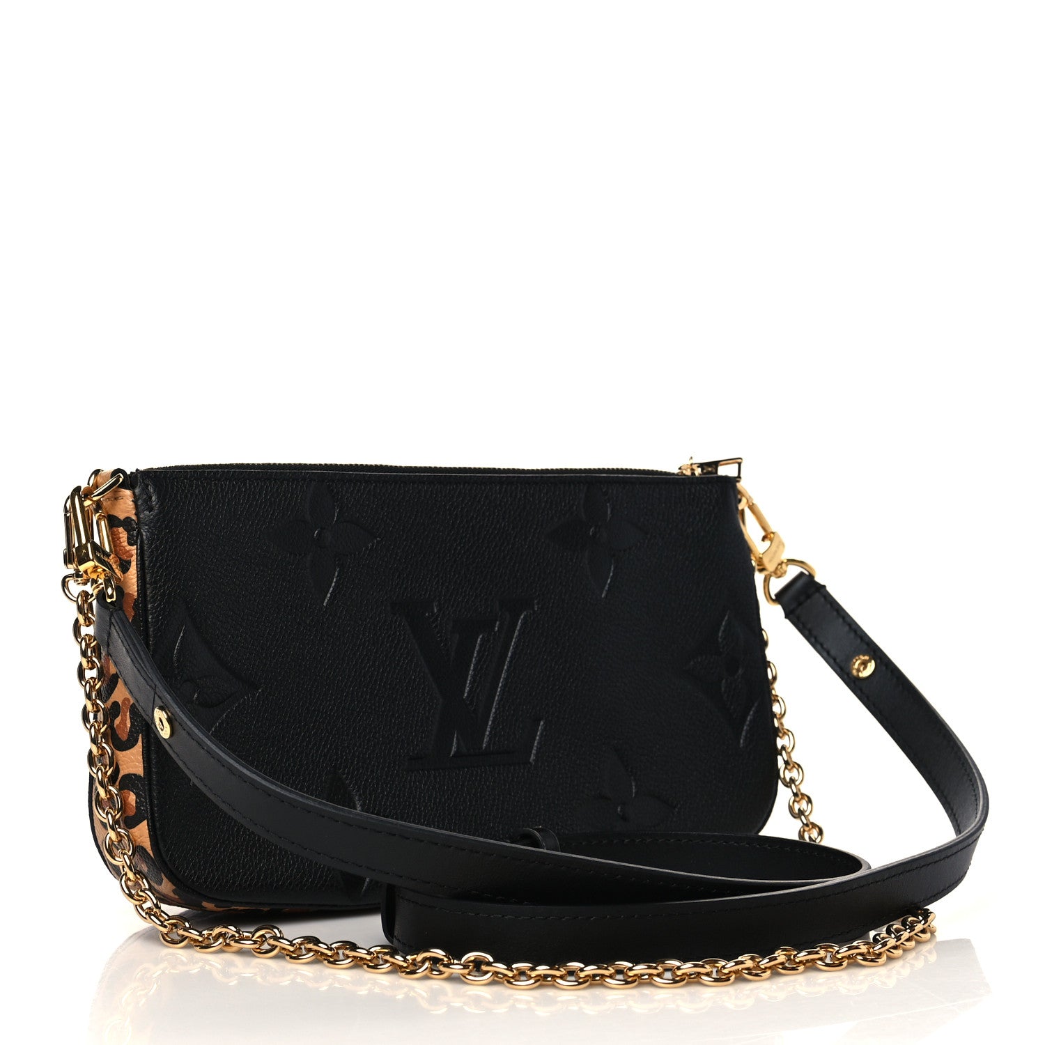 Louis Vuitton Empreinte Monogram Giant Wild At Heart Multi Pochette Accessories Black 3 of 7